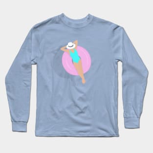 Lady in the pool Long Sleeve T-Shirt